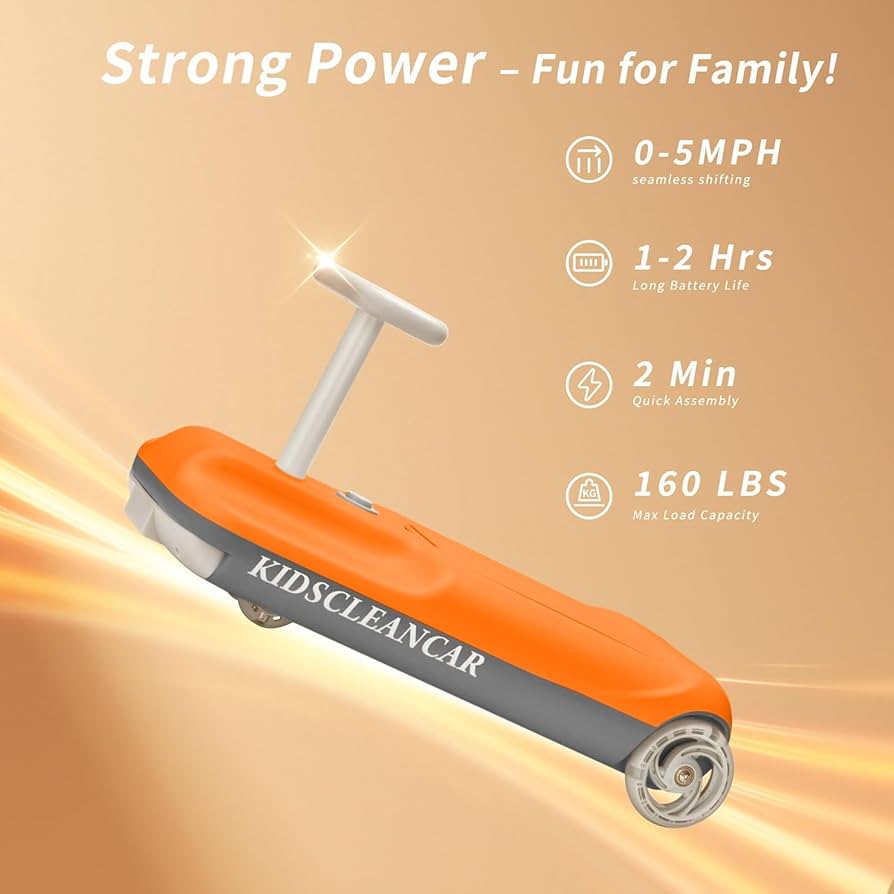 KidsCleanCar™ – Aufsitz-Reinigungsfahrzeug für Kinder | Spielen und Boden gleichzeitig reinigen