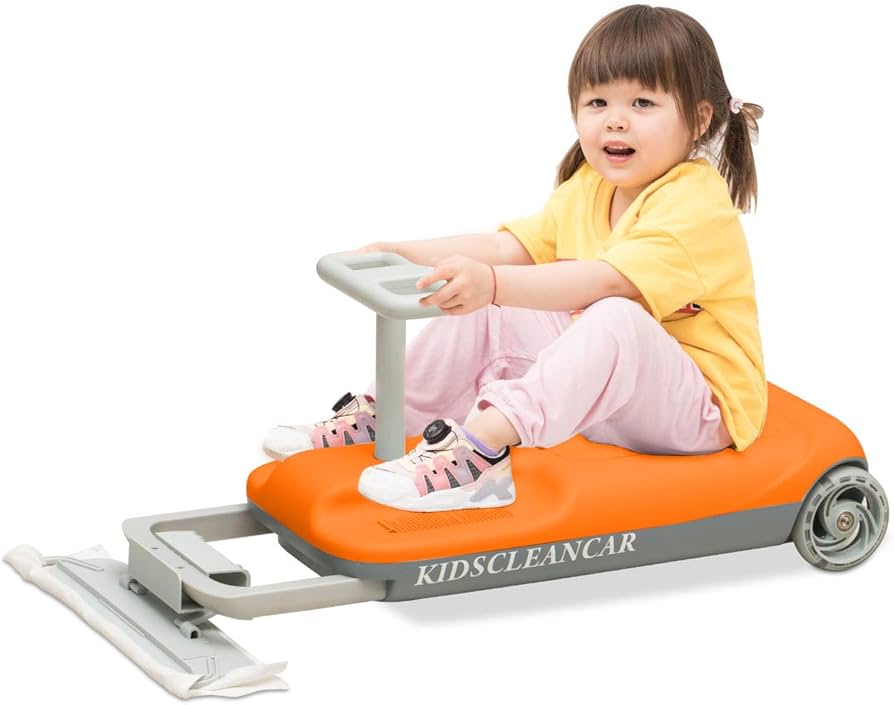 KidsCleanCar™ – Aufsitz-Reinigungsfahrzeug für Kinder | Spielen und Boden gleichzeitig reinigen